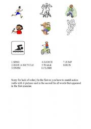 English Worksheet: Action Verbs