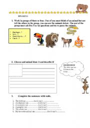 English worksheet: ANIMALS PART TWO