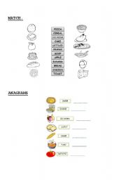English worksheet: Food Anagrams