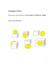 English worksheet: Prepositions of place 