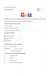 English worksheet: quiz