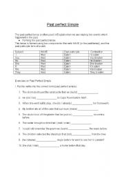 English Worksheet: Exercises Past Simple