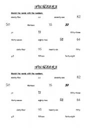 English worksheet: NUMBERS