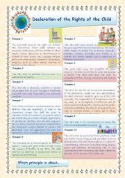 English Worksheet: CHILDRENS RIGHTS DAY - NOVEMBER 20th