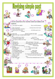 English Worksheet: Revising simple past