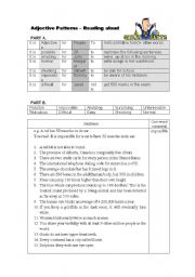 English worksheet: Adjective Patterns - Reading Aloud exercise