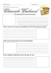 English Worksheet: Chuseok Weekend in Korea