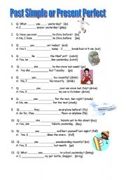 English Worksheet: Present Perfect vs. Past Simple