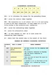 English Worksheet: conjunctions