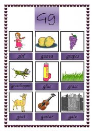 English Worksheet: my first picture dictionary (G)