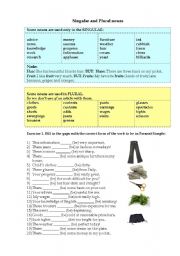 Singular and plural nouns