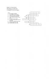 English worksheet: Crossword