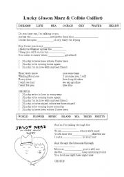 English Worksheet: Lucky by Jason Marz