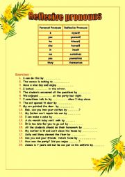 English Worksheet: Reflexive Pronouns