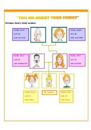 English Worksheet: family game