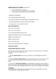 English Worksheet: relative clauses