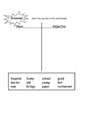 English worksheet: Grammar Sort