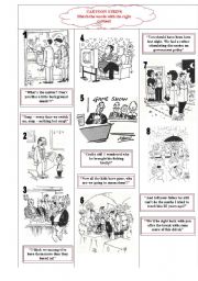 English Worksheet: CARTOON STRIPS