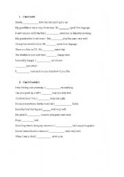 English Worksheet: can/could