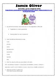 English Worksheet: COOKING A RECIPE