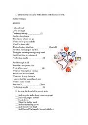 English worksheet: Angels by Robbie Williams