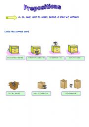 English worksheet: Prepositions