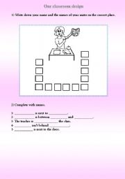 English worksheet: Prepositions of place, there is / there are, where is...? Oral and written practice