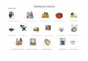 English worksheet: Thanksgiving Vocab Write the Word worksheet