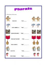 English Worksheet: Plurals - exercise