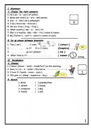 English worksheet: test