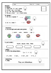 English worksheet: test