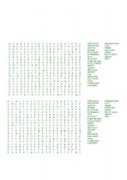 English worksheet: places wordsearch