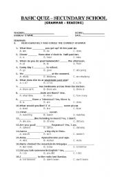 English worksheet: BASIC EXAM