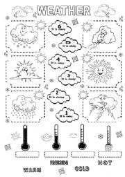 English Worksheet: weather