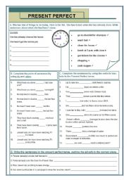 English Worksheet: Present Perfect - exercises(19.11.09)