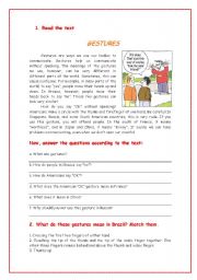English Worksheet: CULTURAL DIFFERENCES AROUND THE WORLD