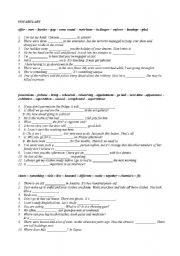 English worksheet: vocabulary 