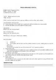English Worksheet: Lesson Plan for a public school with lots of students