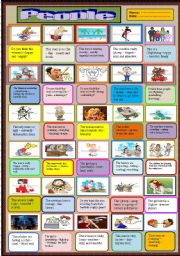 English Worksheet: people,adjectives and verbs