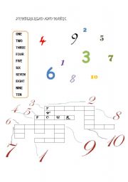 English worksheet: NUMBERS