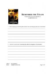 English Worksheet: Remember the Titans