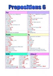 English Worksheet: Preposition NEW 6