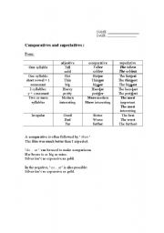 English worksheet: comparative-superlative