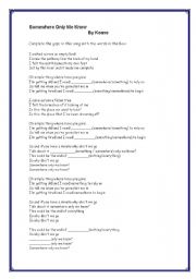 English worksheet: Somewhere only we know