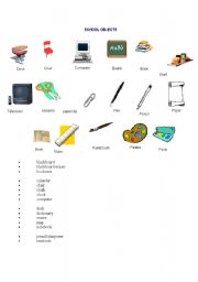 English worksheet: School 