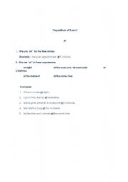 English Worksheet: Prepositions of Place I