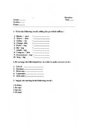 English worksheet: dication