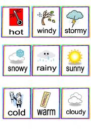 English Worksheet: Weather flashcards