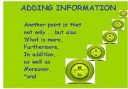 English Worksheet: Adding information