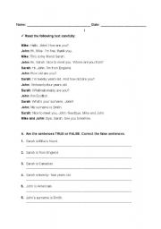 English Worksheet: Personal Identification